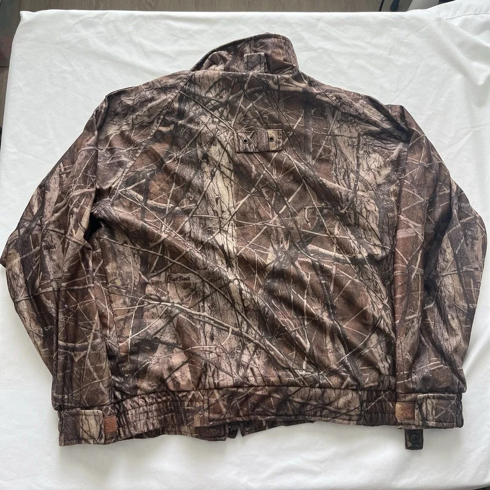 Gamehide Hunting Jacket Mens S Mossy Oak Break-Up Snap Button Zipper Hush Hide